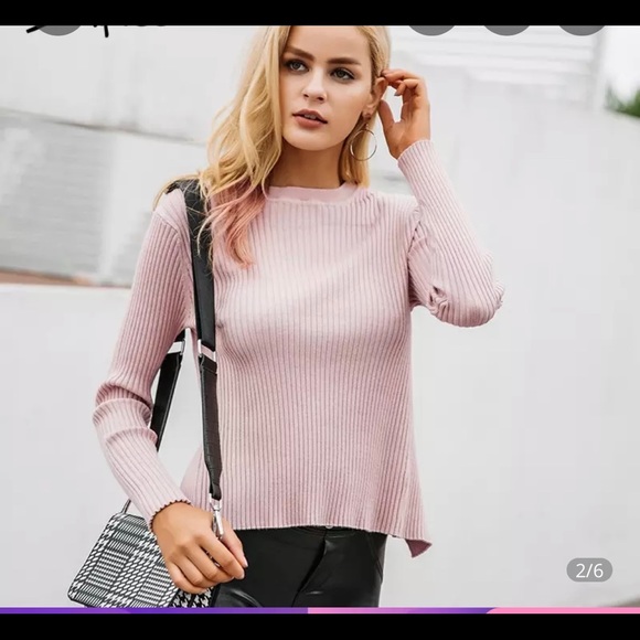 NWOT Pink tie sweater - Picture 2 of 2